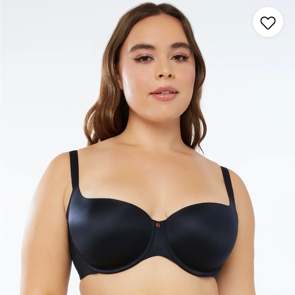 Savage X Fenty Core Microfiber Balconette Bra in Black Caviar, Size 38DD